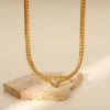 GOUDEN HARTVORMIGE KETTING - STREETWARE ACCESSOIRE