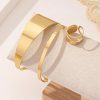 DUBBELE LAAG ARMBAND EN RING IN GOUDKLEUR