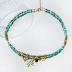 Beach Minimalist Geometric Star Moon 18K Gold Plated Arylic Copper Pendant Necklace