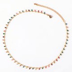 Copper 18K Gold Plated Beaded Glittery Sparkly Resin Choker