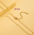 Stainless Steel 18K Gold Plated Minimalist Plating Solid Color Necklace