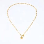 Romantic Heart Shape 304 Stainless Steel 18K Gold Plated Handmade Pendant Necklace