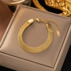 Minimalist IG Style Geometric Titanium Steel Bracelets In Bulk