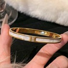 Elegant Minimalist Classic Style Solid Color 304 Stainless Steel Bangle