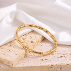 Elegant Minimalist Classic Style Solid Color 304 Stainless Steel Bangle In Bulk