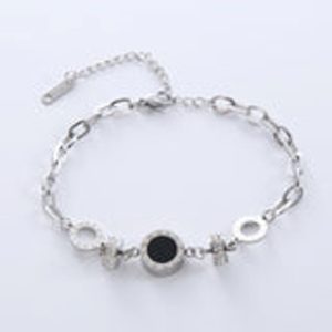 Women Versatile Asymmetrical Circle Chain Geometric Stainless Steel Electroplating Bracelets