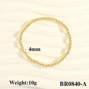 Hip-hop Minimalist Round Copper 18k Gold Plated Bracelets