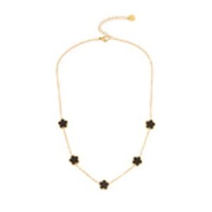 Fashion Petal Flower Stainless Steel Electroplating Necklaces