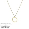 Fashion Geometric Stainless Steel 14K Gold Plated Plating Necklace
