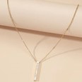 Casual Rectangle Titanium Steel Resin 18K Gold Plated Polishing Plating Pendant Necklace