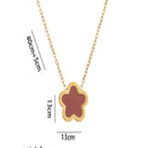 Minimalist Flower Titanium Steel 18K Gold Plated Necklaces