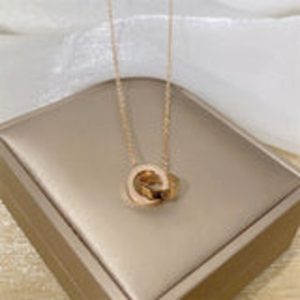 Cartoon Geometric Titanium Steel 18K Gold Plated Necklaces