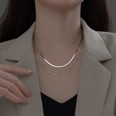 Minimalist Commute Solid Color Stainless Steel Titanium Steel Plating Necklace