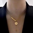 Sweet Flower Titanium Steel Necklace