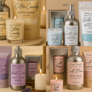 GIFT SET - SOIN DE  LUXE - Candle + Body Milk + Badzout