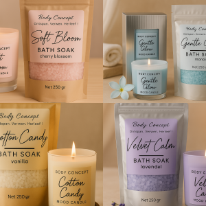 GIFT SET - SPA DE LUXE - Kaars + Badzout