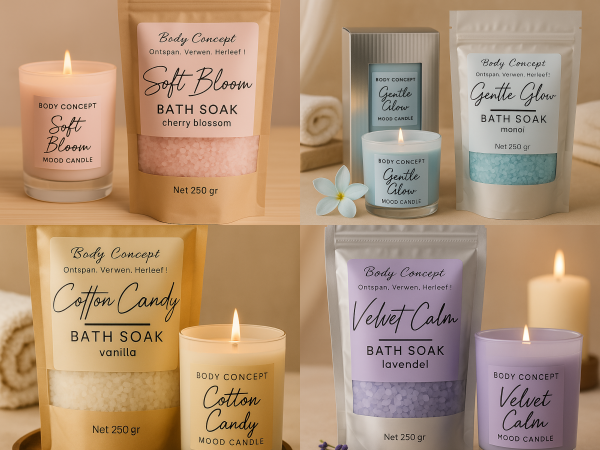 GIFT SET - SPA DE LUXE - Kaars + Badzout