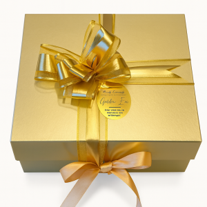 Gold Line geschenkset Gold Box Large met kaars, body lotion en bath soak